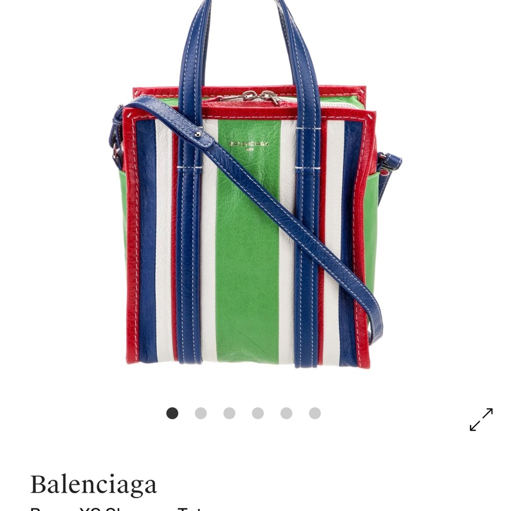 Balenciaga Vibrant Striped Tote Bag